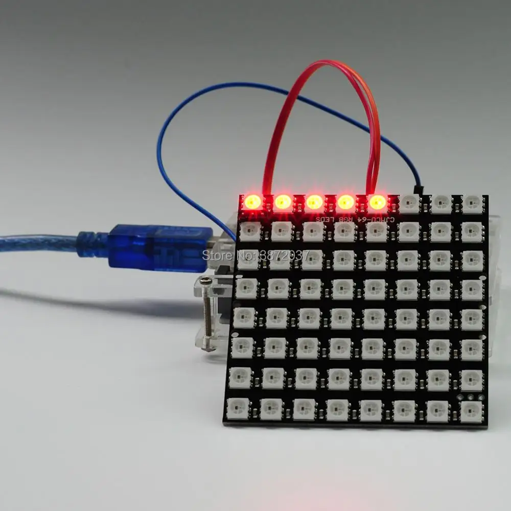 DIYmall 8x8 64 светодиодный Матрица WS2812 5050 RGB программируемый для Arduino DIY|Модули умного