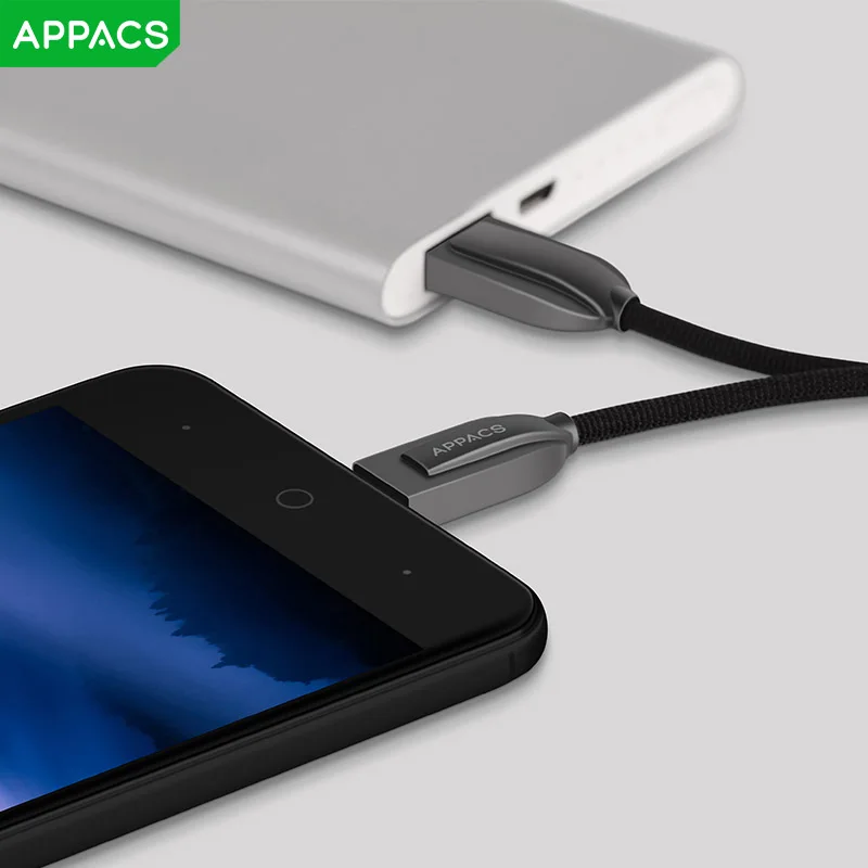 Кабель Micro USB APPACS 2.4A для быстрой зарядки мобильного телефона, usb-кабель для зарядки 1,2 м, кабель для синхронизации данных для samsung HTC LG Sony Android