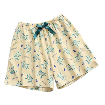 

Women Sleepwear Homewear Casual Daily Print Elastic Waist Bow Pocket Loose Shorts Loungewear Sleep Bottoms Calções impressos #E