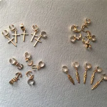 Серебристые золотые косы для волос дреды бусина 1 пакет в партии золотой тон клипсы для волос Dread подвеска в виде трубочки дредлок аксессуары для наращивания