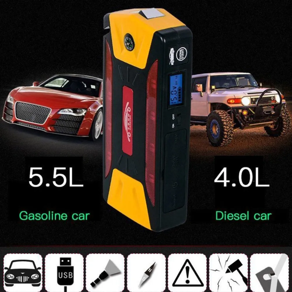 New Mini Portable 82800mAh Pack Car Jump Starter Multifunction Emergency Charger Booster Power Bank Battery 600A UK Plug