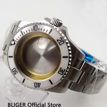 43 мм BLIGER сапфировое стекло белый керамический Безель светящийся точечный чехол для часов из нержавеющей стали подходит для ETA 2836 автоматический механизм CA65