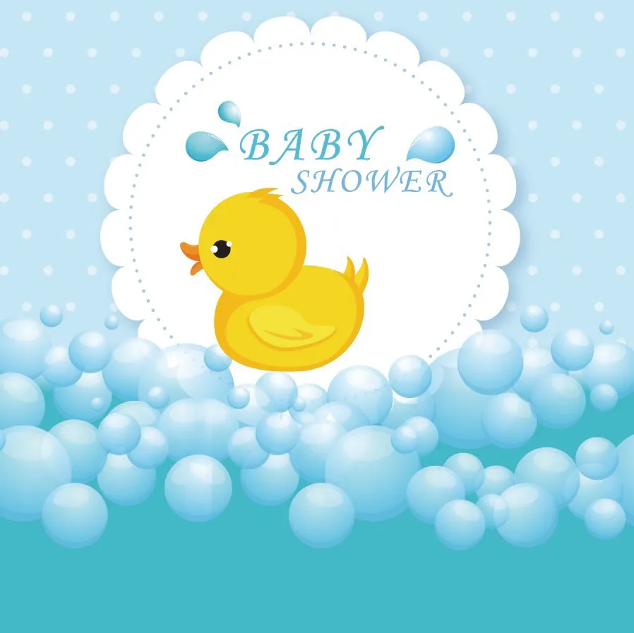 

Laeacco Cartoon Baby Shower Duck Bubble Scene Newborn Photography Backgrounds Customized Photographic Backdrops For Photo Studio