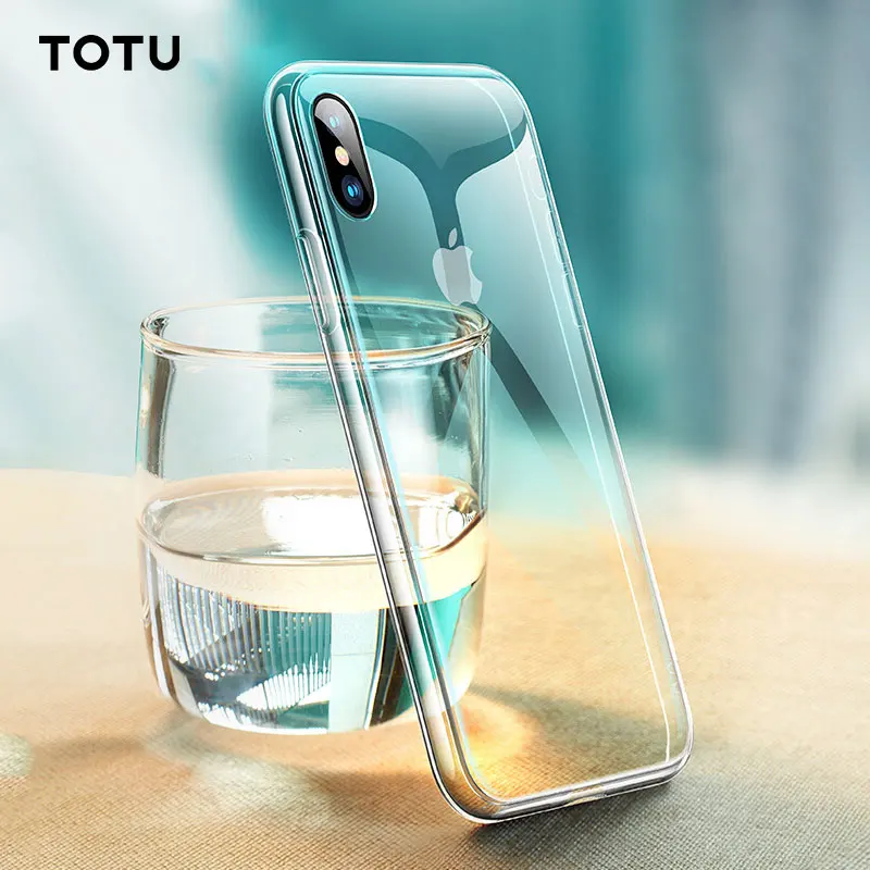 

TOTU Phone Case For iPhone Xs Max XR Transparent Soft TPU Silicone Back Cover For iPhone Xr XS Max Coque Fundas