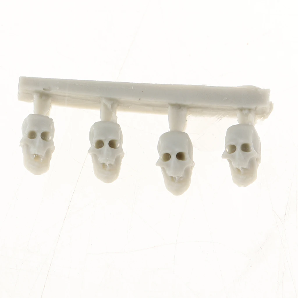 20 Pieces Resin Soldier Skull Model Skeleton 3mm Resin Miniature Skeleton