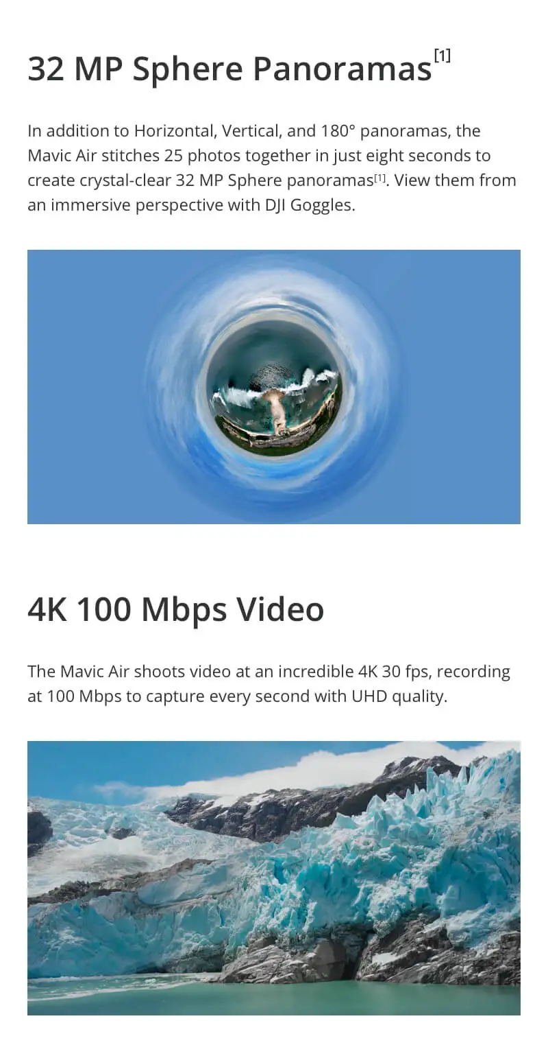 dji mavic air rc drone 32mp