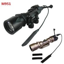 FIRECLUB Тактический M951 CREE T6 светодиодный 400 люмен супер яркий алюминиевый сделанный вспышка светильник фонарь светильник 20 мм крепление