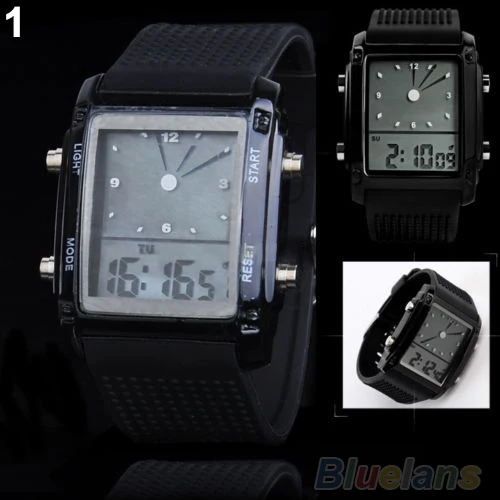 Модные женские мужские цифровой светодиодный Хронограф Спортивные наручные