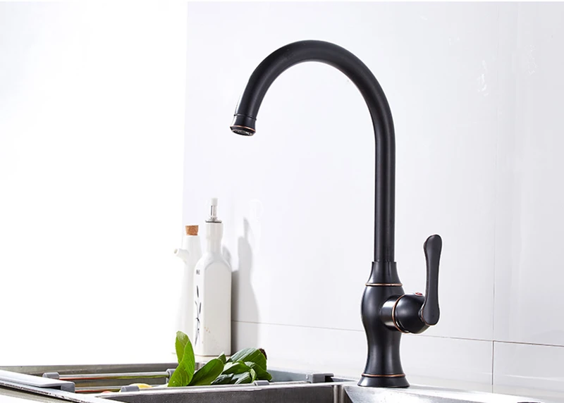 Free Shipping Kitchen Faucet Black Bronze Hot And Cold Water Rotating Sink Sink Faucet Sink Rotating Faucet Free Shipping Kitchen Faucet Black Bronze Hot And Cold Water Rotating Sink Sink Faucet Sink Rotating Faucet