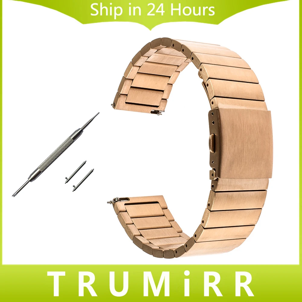 22mm Stainless Steel Watchband + Quick Release Pins for Diesel Men