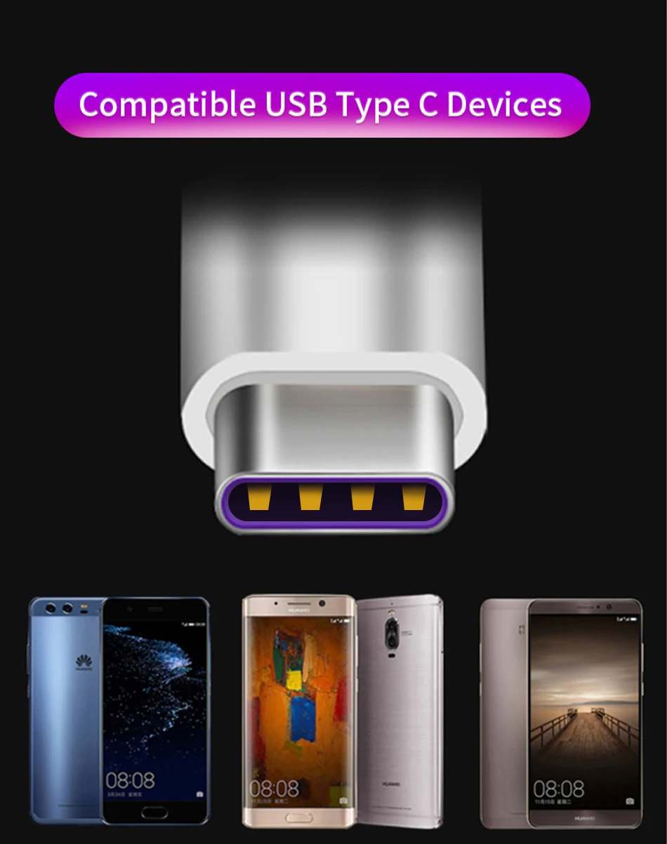 6Mate10 Mate9 Pro Lite USB C Cable 5A Huawei 100% Original SuperCharge Type C SCP Fast Quick Charging Cable Type-C Honor View10