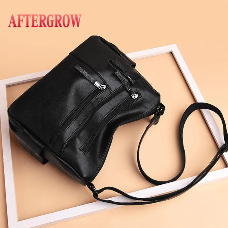 

Multiple Zipper Women Messenger Bag Middle aged Elderly Ladies Bags Big bolso mujer Single Shoulder Bag Female Crossbody Handbag