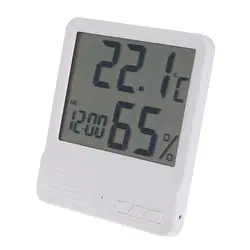 Цифровой ЖК-термометр гигрометр Температура измеритель влажности Будильник Крытый