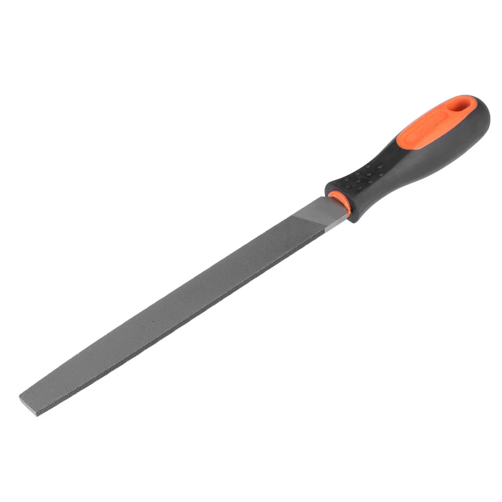 

UXCELL Newest 1PCS High Carbon Hardened Steel Second Cut Grade 8-Inch/6-InchFlat Mill File with Rubber Hand Grip Handle