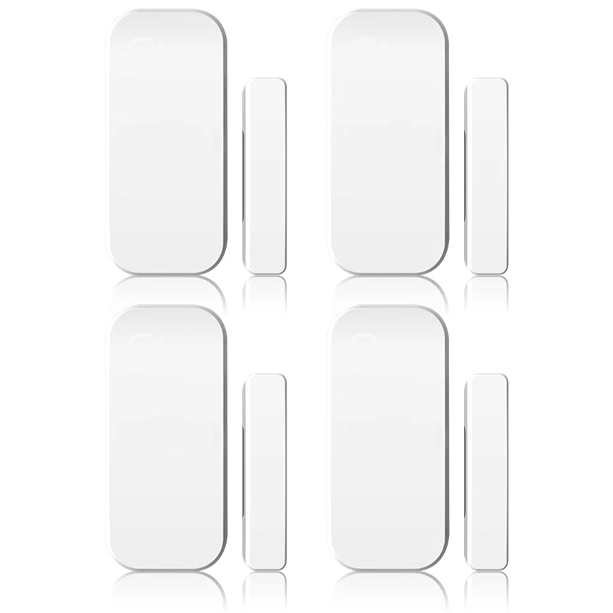 

433MHz Intelligent Wireless Door Magnetic Sensor Door Gap Window Sensors Detectors For Our Home Alarm System 4pcs P501