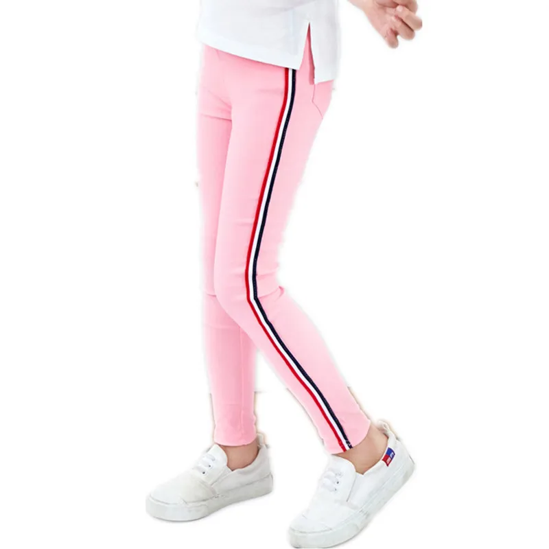 

Girl Pencil Pants 2019 Spring Autumn New Girls Side Leggings Children's Slim Candy Pants 3-10Y
