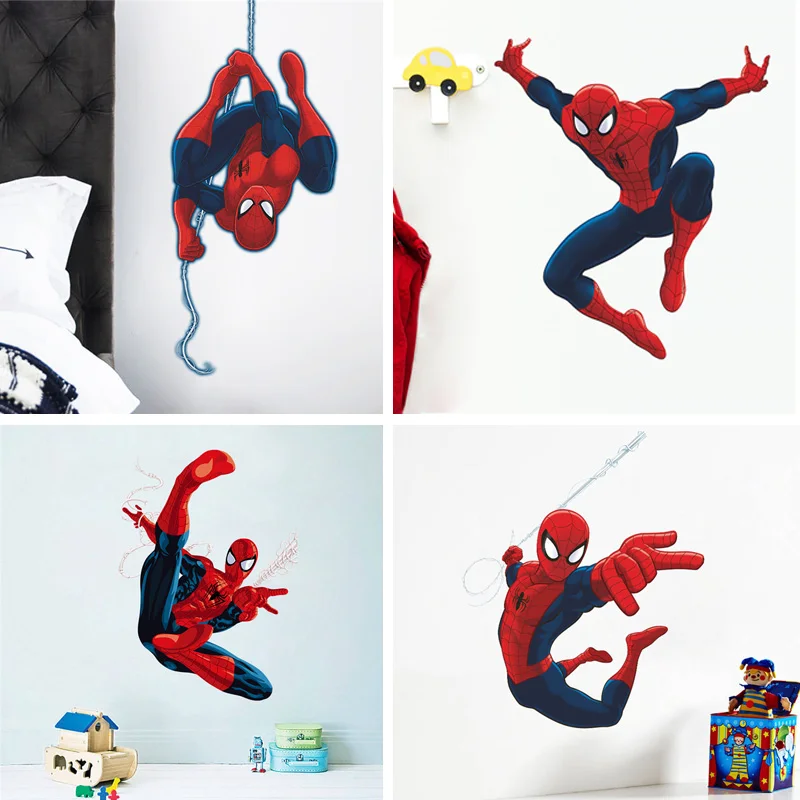 Hero Spiderman wall stickers for kids rooms decals home decor Kids