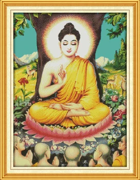 

Sakyamuni(6)( speaking small edition) home decor Cross Stitch kits 14ct white 11ct print embroidery DIY handmade needlework wall