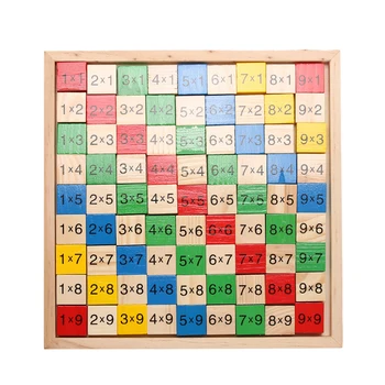 

Wooden Math Dominoes Toy Double Side Printed Multiplication Table Pattern Board Children Educational Kids Wooden Math Toys Gift