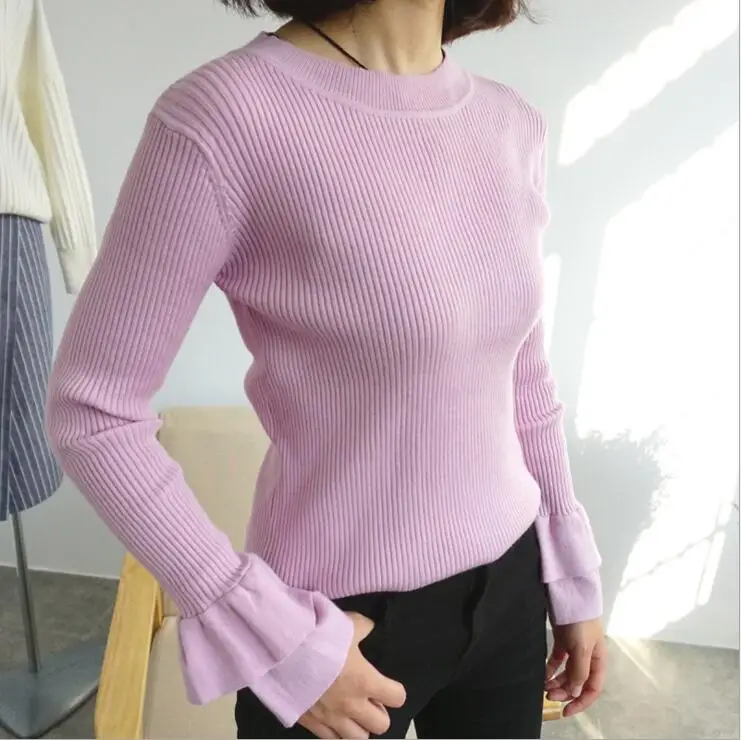 Women Pullovers 2017 Autumn Sweaters Casual College Knitted O-Neck Striped Pull Femme and | Женская одежда