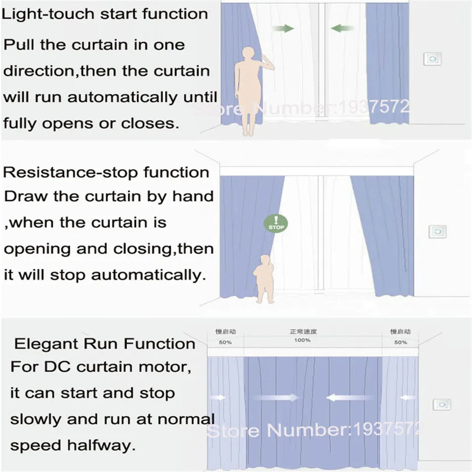 2016 Hot Original Dooya Home Automation OpenClose Electric Curtain Motor DT52E 45W WIFI Remote Control 220V50Hz IOS Android-5