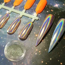 0,5 г голографическая пудра для ногтей зеркальная хромированная пудра для ногтей Блестящий лак для ногтей с блестками лазерный пигмент единорога для ногтей маникюр