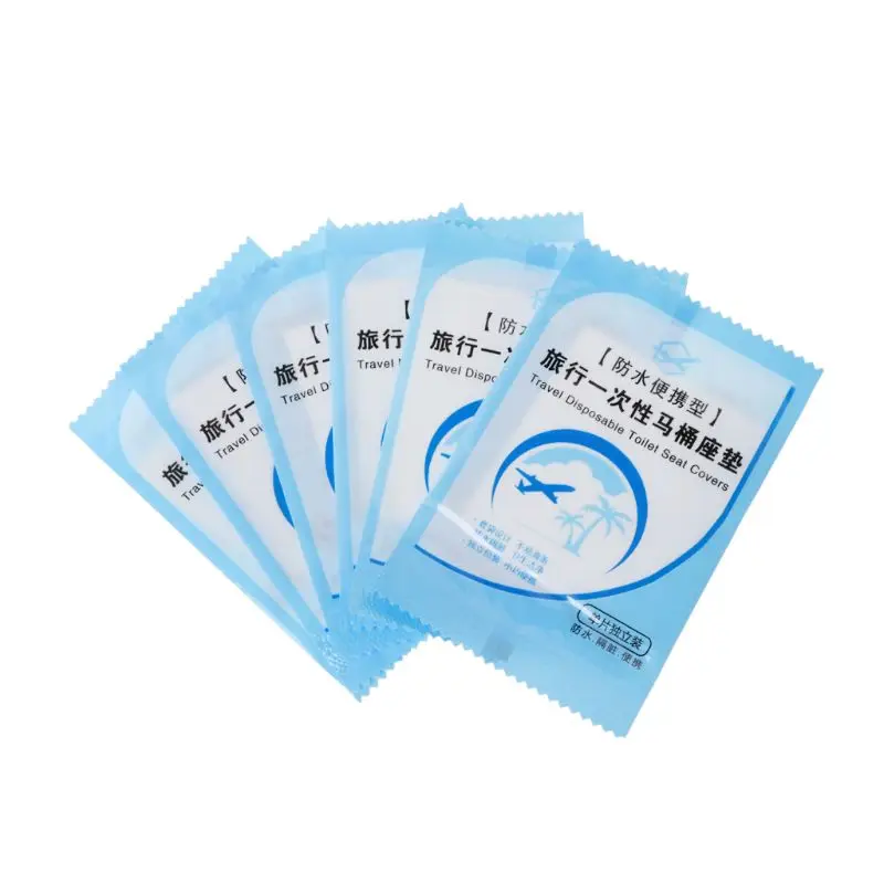 50Pcs/Pack Disposable Toilet Seat Cover Mat Portable Waterproof Safety Toilet Seat Pad For Travel Camping Commuting