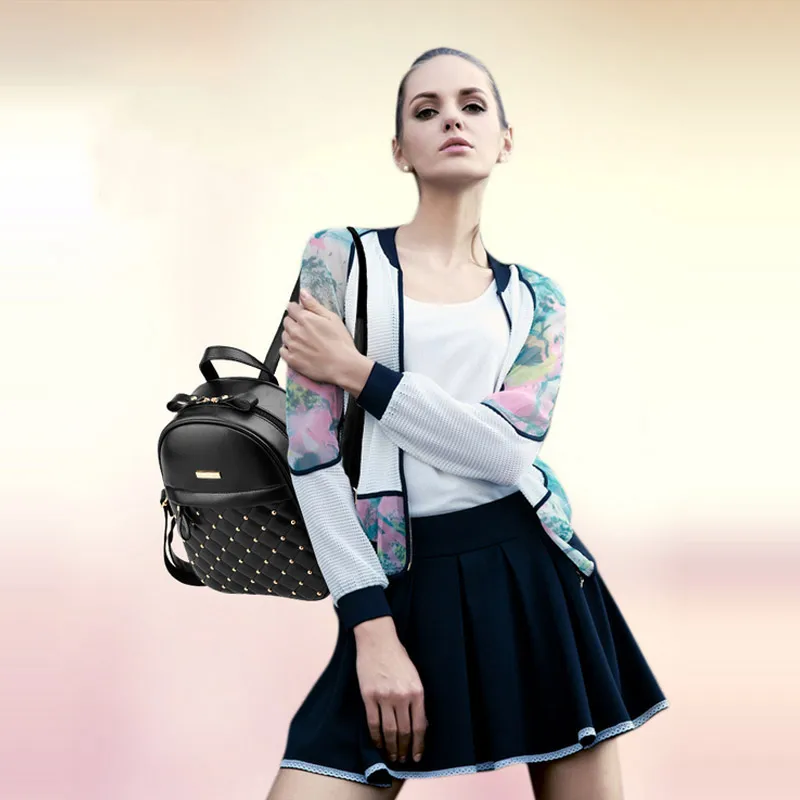women leather backpack  (1)