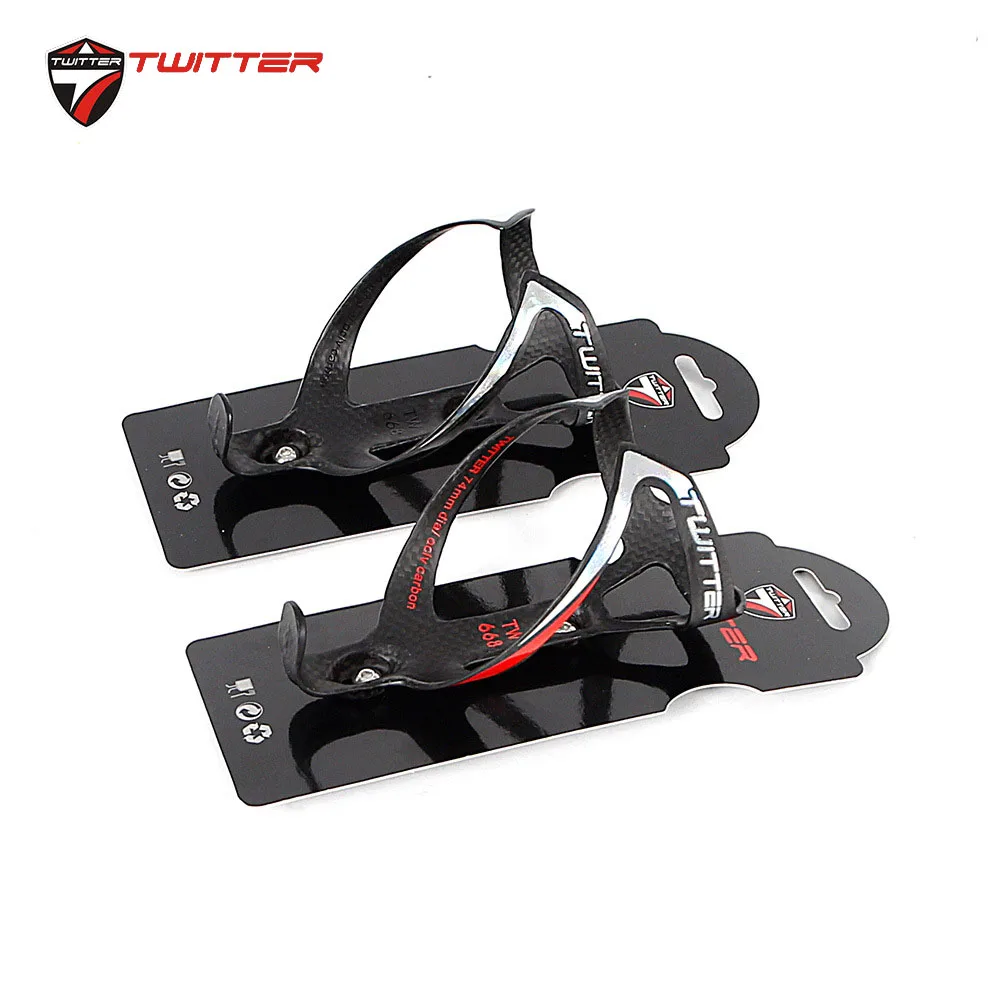 cheap Twitter Super Light 19g Lite Full 3K Carbon Road Mountian Bike Water Bottle Holder Cycling Bicycle Bottle Cage