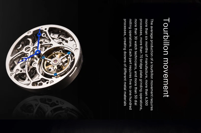 Tourbillon механические часы мужские Лидирующий бренд часы сапфировые зеркальные оригинальные ручные обмотки полый ход Мужские t Horse часы 24K позолоченные