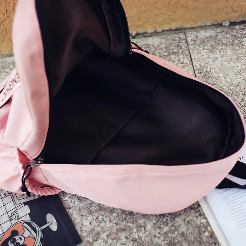 Menghuo insignia mochila cintas bolsas para la escuela de chicas adolescentes de moda bolsas clásico estudiante de universidad Mochilas Menghuo insignia mochila cintas bolsas para la escuela de chicas adolescentes de moda bolsas clásico estudiante de universidad Mochilas