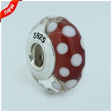 Подходит для Пандора шармы браслеты мышь подписи вид муранского стекла бусины стерлингового серебра 925 ювелирные изделия