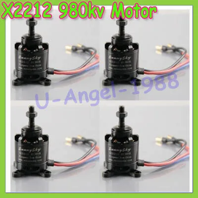 4 шт./лот Sunnysky X2212 980KV KV1400/1250/2450 180 Вт бесщеточный двигатель для мультироторного квадрокоптера Hexa Octa