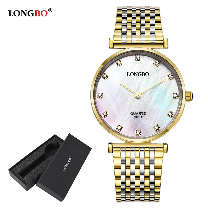 Модные часы Longbo Luxuary Lovers классические водонепроницаемые мужские в деловом стиле