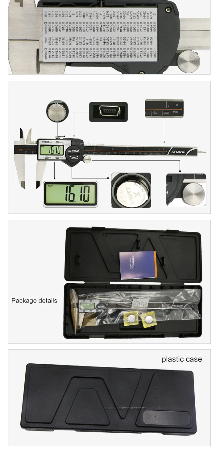 SHAHE 200 мм 0,01 мм электронный цифровой штангенциркуль измерительный инструмент из нержавеющей стали цифровой штангенциркуль messchieber paquimetro инструменты