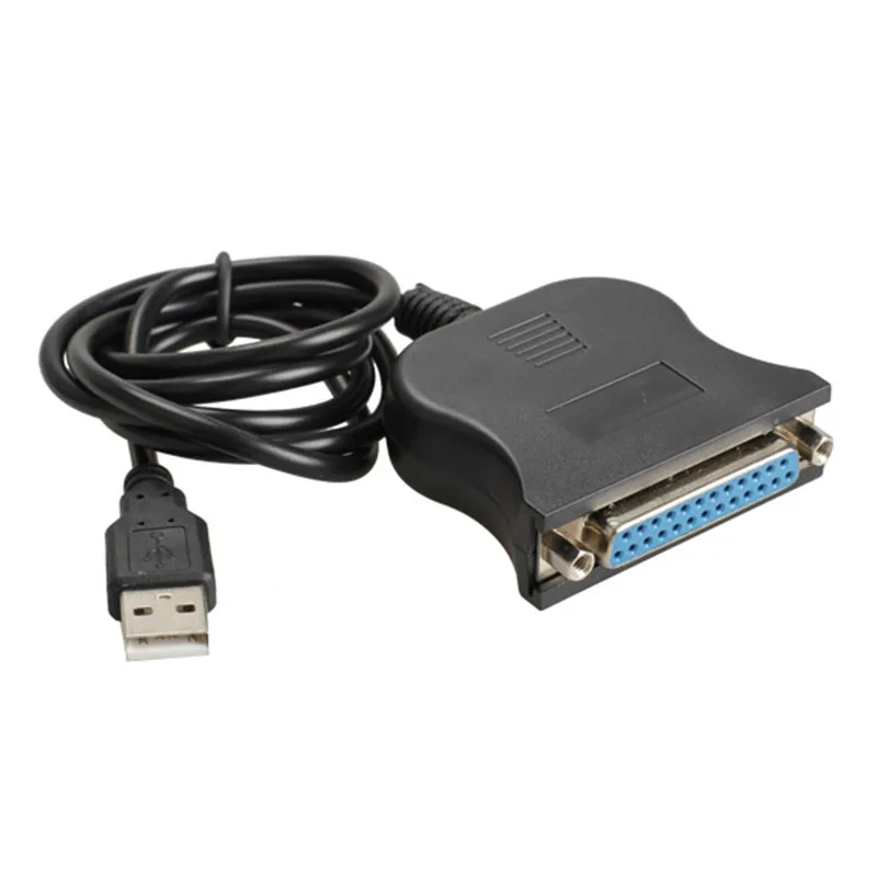 Высококачественный кабель преобразователь с USB 1 на DB25 95 см LPT адаптер черный