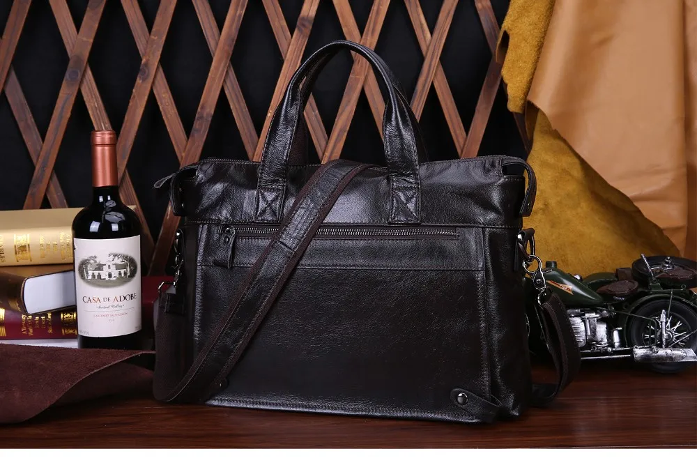 Дизайнер Новый Для мужчин Бизнес из натуральной кожи Портфели Мода Сумка Crossbody сумка для ноутбука Сумки сумка Для мужчин