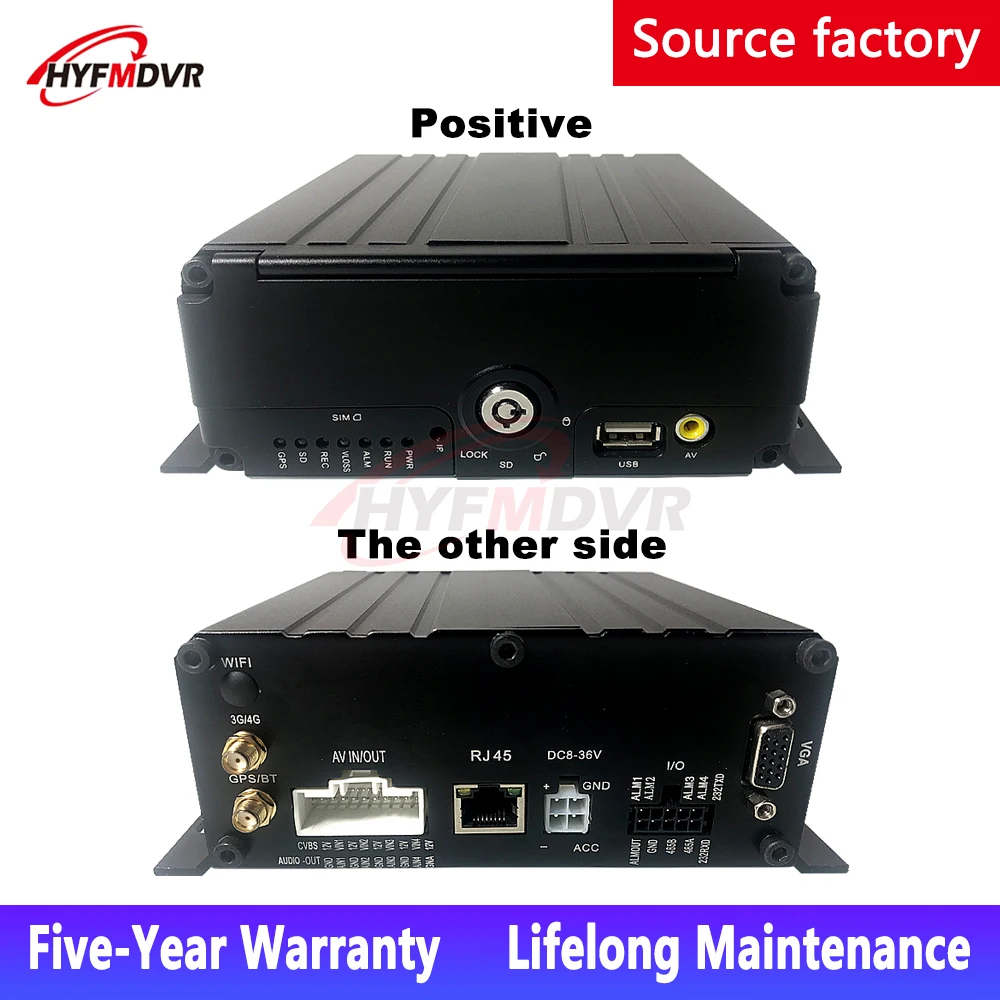 Factory batch 4 channel remote monitoring 4G GPS MDVR high quality walkie-talkie handle passenger car/semi-trailer/trailer