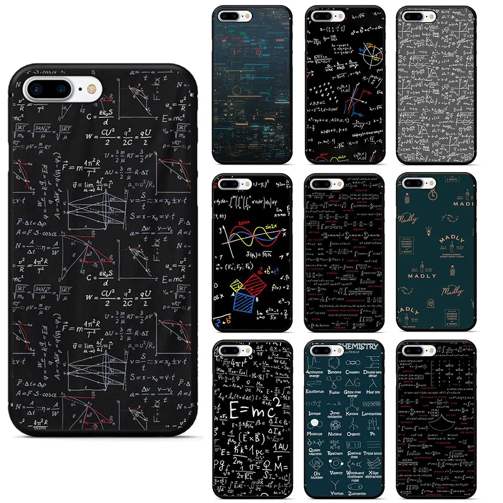 

Math Chemical Formulas TPU Silicone Phone Case for iPhone 5 5s 6 6s 7 8 Plus 11 Pro X XR XS MAX