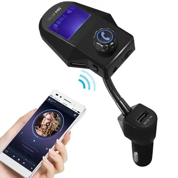 

In-Car Wireless Hands Free LCD Bluetooth FM MP3 Radio Adapter USB Dual Charger Transmitter