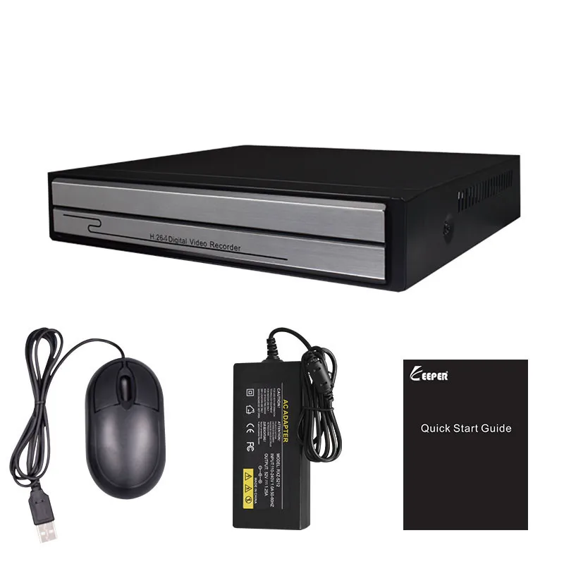 Сетевой видеорегистратор Keeper 4 канала 5 МП NVR POE 1944P PoE 52 в для IP камер H.265 2 Мп P2P