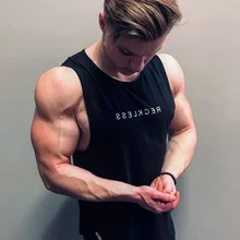 Брендовые мужские рубашки без рукавов летние хлопковые мужские майки тренажерные залы одежда Бодибилдинг майка фитнес Танки футболки