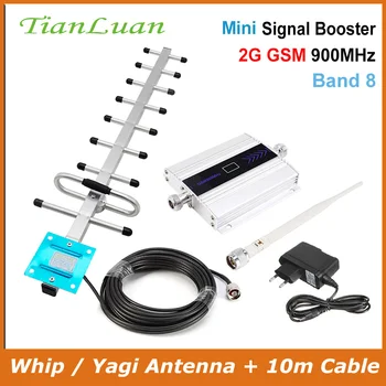 

TianLuan GSM 900MHz Mobile Phone 2G Signal Booster GSM Signal Repeater Cell Phone Amplifier + Omni / Yagi Antenna with 10m Cable