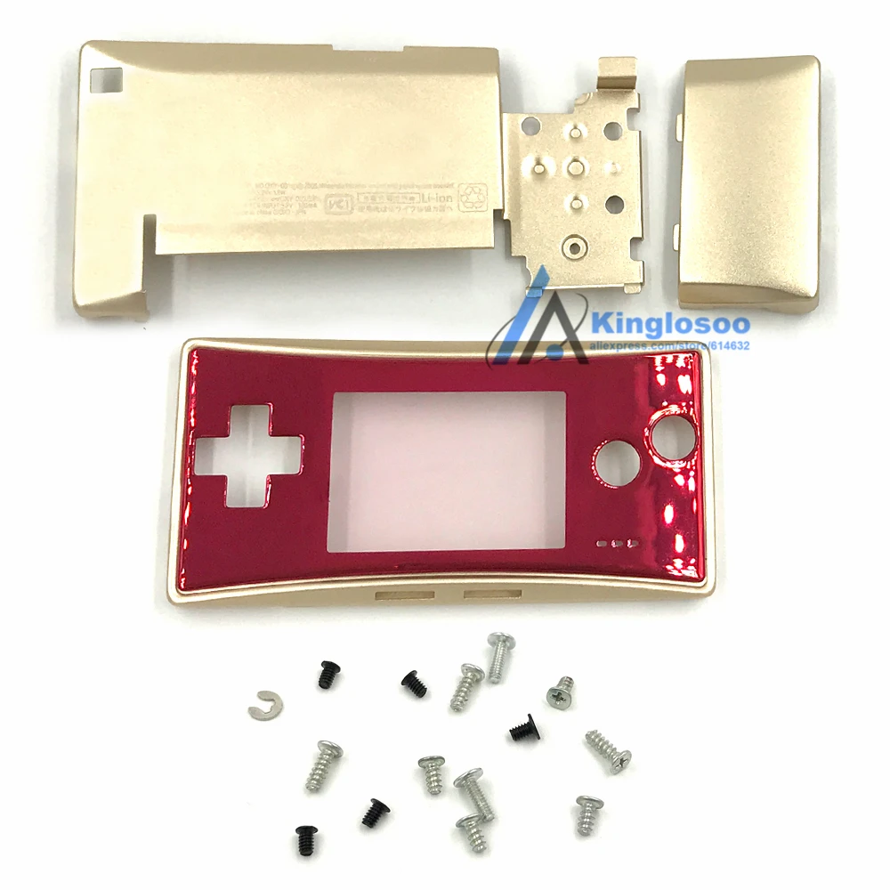 5 цветов металлический корпус чехол для nintendo Gameboy Micro GBM Передняя Задняя крышка Лицевая панель Держатель батареи w/винт