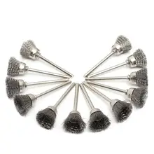 45 шт./компл. Т-образная Полировка набор кистей из металла для удаления ржавчины колеса кисти Сталь проволочные катушки с хвостовиком полюс для чистки J3