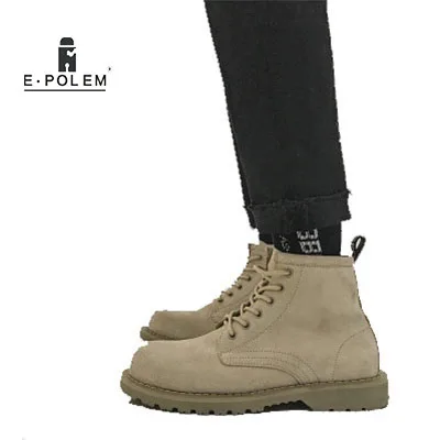 

2018 Autumn And Winter Wild Men's Suede Shoes Boots Short Boots In The High Shoes Big Scalp Shoes Tooling Boots