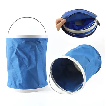

Multi-functional Portable Folding Bucket Nets Outdoor Camping Barbecue Fishing Car bucket Automotive Accessories