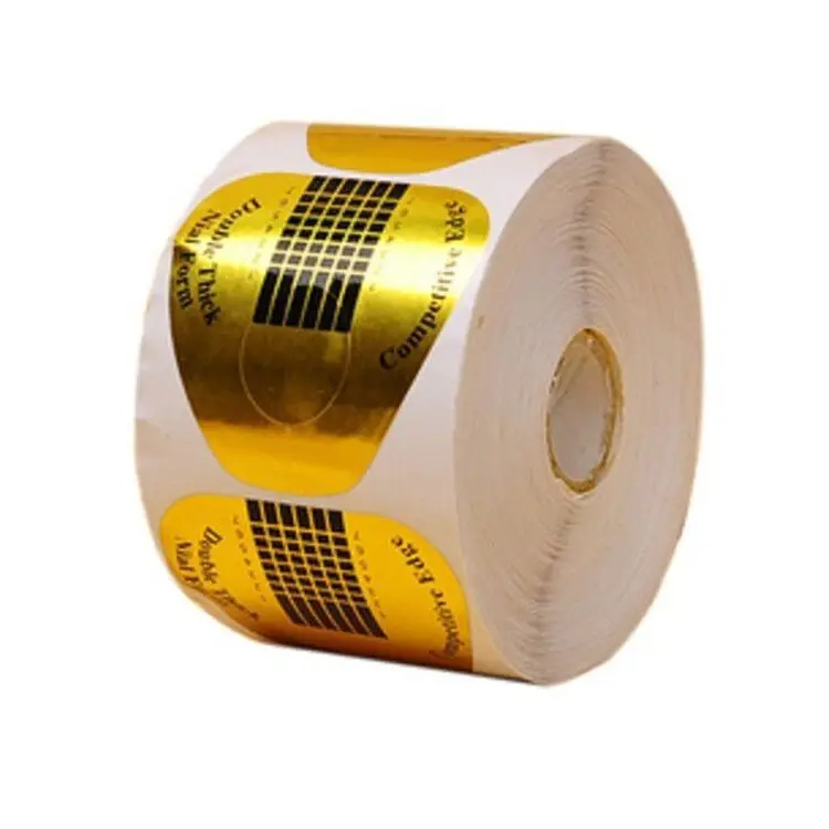 

500pcs/roll Acrylic Curve Polish Stylish Tip Nails Gel Forms For Nail Extension Sticker Paper Tray Nail Art Guide Form Women
