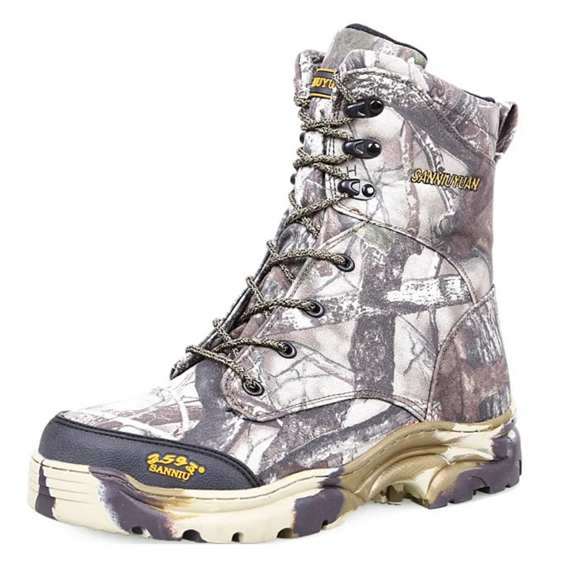 

Men Camo Hunting Boots Non-slip Outdoor Sport Camouflage Waterproof Men's Shoes Tactical Camping Hiking Shoes 39-46 Footwear