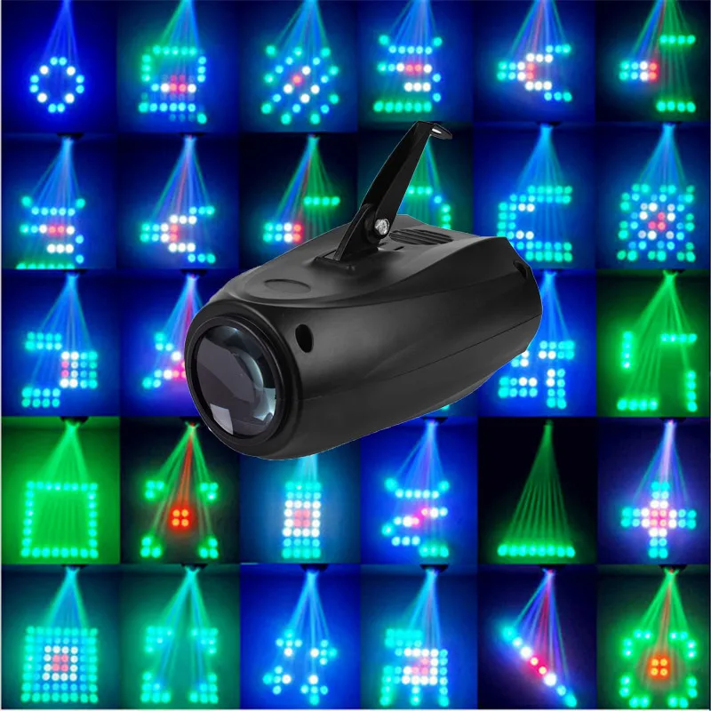 

Eyourlife Sound Active 64 LEDs RGBW MINI Disco Light Projector for Home Club Party DJ Show Hundreds of Pattern in Stage Lighting